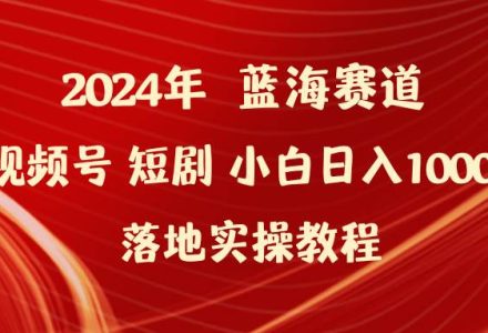 2024年蓝海赛道视频号短剧 小白日入1000+落地实操教程-创艺项目网