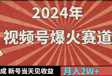 2024年视频号爆火赛道，一键生成，新号当天见收益，月入20000+-创艺项目网