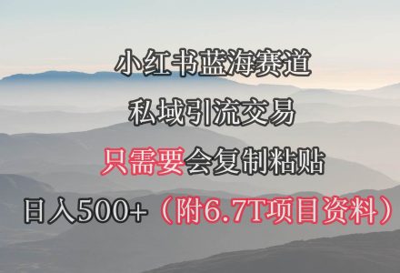 小红书短剧赛道，私域引流交易，会复制粘贴，日入500+（附6.7T短剧资源）-创艺项目网