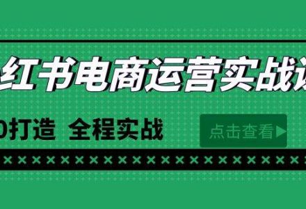 最新小红书·电商运营实战课，从0打造  全程实战（65节视频课）-创艺项目网