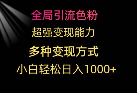 全局引流色粉 超强变现能力 多种变现方式 小白轻松日入1000+-创艺项目网