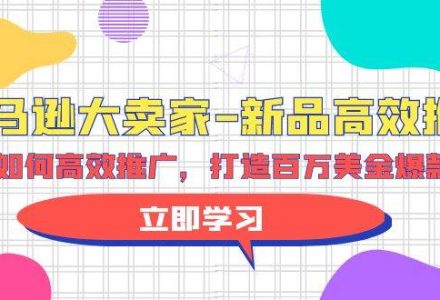 亚马逊 大卖家-新品高效推广，分享如何高效推广，打造百万美金爆款单品-创艺项目网