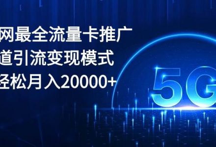 2024全网最全流量卡推广多渠道引流变现模式，小白轻松月入20000+-创艺项目网